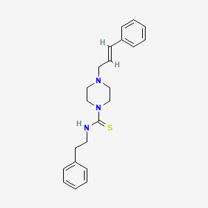 molecular formula C22H27N3S B3644738 N-(2-phenylethyl)-4-(3-phenyl-2-propen-1-yl)-1-piperazinecarbothioamide 