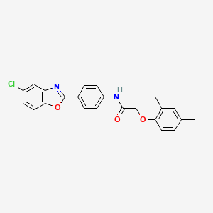molecular formula C23H19ClN2O3 B3644834 N-[4-(5-chloro-1,3-benzoxazol-2-yl)phenyl]-2-(2,4-dimethylphenoxy)acetamide 