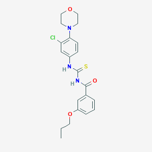 N-[(3-chloro-4-morpholin-4-ylphenyl)carbamothioyl]-3-propoxybenzamide