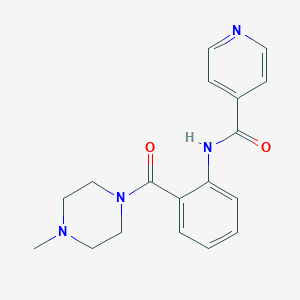 N-[2-(4-methylpiperazine-1-carbonyl)phenyl]pyridine-4-carboxamide