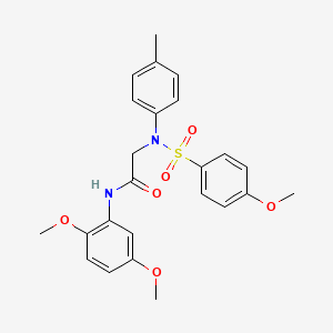 molecular formula C24H26N2O6S B3644926 N-(2,5-DIMETHOXYPHENYL)-2-[N-(4-METHYLPHENYL)4-METHOXYBENZENESULFONAMIDO]ACETAMIDE 
