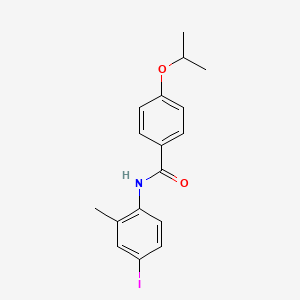 molecular formula C17H18INO2 B3644931 N-(4-iodo-2-methylphenyl)-4-propan-2-yloxybenzamide 