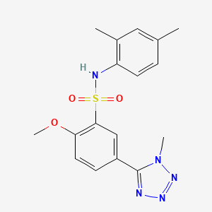 molecular formula C17H19N5O3S B3644946 N-(2,4-dimethylphenyl)-2-methoxy-5-(1-methyl-1H-tetrazol-5-yl)benzenesulfonamide 