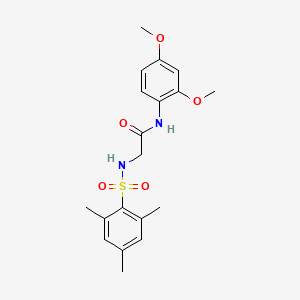 molecular formula C19H24N2O5S B3645061 N-(2,4-dimethoxyphenyl)-2-[(2,4,6-trimethylphenyl)sulfonylamino]acetamide 