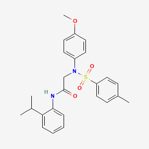 molecular formula C25H28N2O4S B3645088 N~1~-(2-isopropylphenyl)-N~2~-(4-methoxyphenyl)-N~2~-[(4-methylphenyl)sulfonyl]glycinamide 