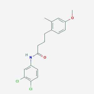 molecular formula C18H19Cl2NO2 B3645152 N-(3,4-dichlorophenyl)-4-(4-methoxy-2-methylphenyl)butanamide 