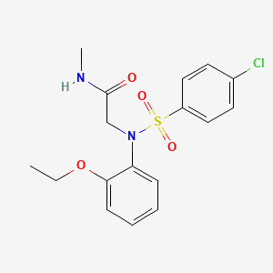 molecular formula C17H19ClN2O4S B3645156 N~2~-[(4-chlorophenyl)sulfonyl]-N~2~-(2-ethoxyphenyl)-N-methylglycinamide 