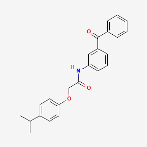molecular formula C24H23NO3 B3645266 N-(3-benzoylphenyl)-2-(4-isopropylphenoxy)acetamide 