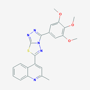 2-Methyl-4-[3-(3,4,5-trimethoxyphenyl)[1,2,4]triazolo[3,4-b][1,3,4]thiadiazol-6-yl]quinoline