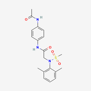 molecular formula C19H23N3O4S B3645310 N~1~-[4-(acetylamino)phenyl]-N~2~-(2,6-dimethylphenyl)-N~2~-(methylsulfonyl)glycinamide 
