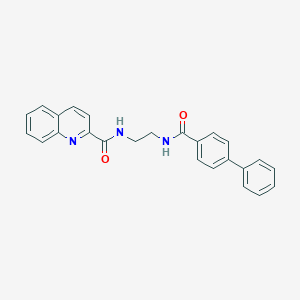 B364535 N-{2-[(biphenyl-4-ylcarbonyl)amino]ethyl}quinoline-2-carboxamide CAS No. 929858-64-0
