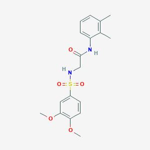 molecular formula C18H22N2O5S B3645393 N~2~-[(3,4-dimethoxyphenyl)sulfonyl]-N~1~-(2,3-dimethylphenyl)glycinamide 