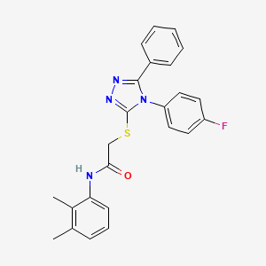 molecular formula C24H21FN4OS B3645394 N-(2,3-dimethylphenyl)-2-{[4-(4-fluorophenyl)-5-phenyl-4H-1,2,4-triazol-3-yl]thio}acetamide 