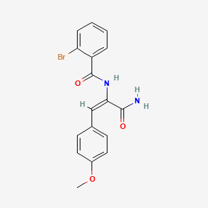molecular formula C17H15BrN2O3 B3645421 N-[(E)-3-amino-1-(4-methoxyphenyl)-3-oxoprop-1-en-2-yl]-2-bromobenzamide 