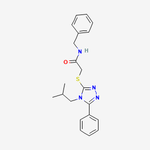 molecular formula C21H24N4OS B3645451 N-benzyl-2-[(4-isobutyl-5-phenyl-4H-1,2,4-triazol-3-yl)thio]acetamide 