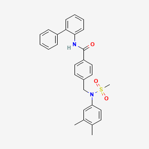 molecular formula C29H28N2O3S B3645483 N-2-biphenylyl-4-{[(3,4-dimethylphenyl)(methylsulfonyl)amino]methyl}benzamide 