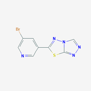 B364549 6-(5-Bromopyridin-3-yl)[1,2,4]triazolo[3,4-b][1,3,4]thiadiazole CAS No. 929850-42-0