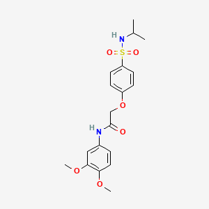 molecular formula C19H24N2O6S B3645526 N-(3,4-dimethoxyphenyl)-2-[4-(propan-2-ylsulfamoyl)phenoxy]acetamide 