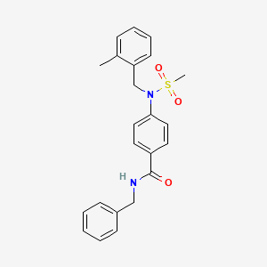 molecular formula C23H24N2O3S B3645559 N-benzyl-4-[(2-methylbenzyl)(methylsulfonyl)amino]benzamide 