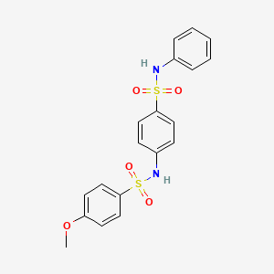 molecular formula C19H18N2O5S2 B3645657 N-[4-(anilinosulfonyl)phenyl]-4-methoxybenzenesulfonamide 
