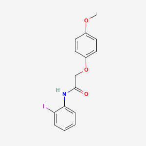 molecular formula C15H14INO3 B3645758 N-(2-iodophenyl)-2-(4-methoxyphenoxy)acetamide 