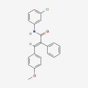 molecular formula C22H18ClNO2 B3645781 N-(3-chlorophenyl)-3-(4-methoxyphenyl)-2-phenylacrylamide 