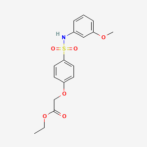 molecular formula C17H19NO6S B3645815 Ethyl 2-[4-[(3-methoxyphenyl)sulfamoyl]phenoxy]acetate 