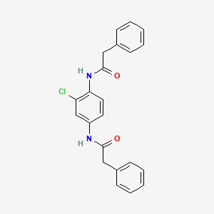 molecular formula C22H19ClN2O2 B3645955 N,N'-(2-chloro-1,4-phenylene)bis(2-phenylacetamide) 