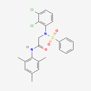 molecular formula C23H22Cl2N2O3S B3646070 N~2~-(2,3-dichlorophenyl)-N~1~-mesityl-N~2~-(phenylsulfonyl)glycinamide 