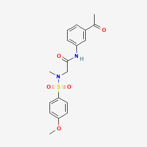 molecular formula C18H20N2O5S B3646093 N-(3-acetylphenyl)-N~2~-[(4-methoxyphenyl)sulfonyl]-N~2~-methylglycinamide 