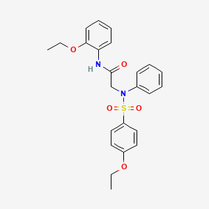 molecular formula C24H26N2O5S B3646100 N-(2-Ethoxyphenyl)-2-(N-phenyl4-ethoxybenzenesulfonamido)acetamide 