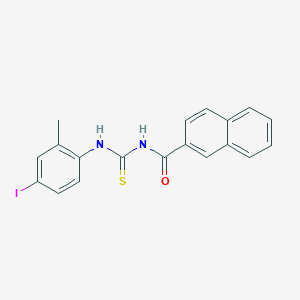 molecular formula C19H15IN2OS B3646150 N-[(4-iodo-2-methylphenyl)carbamothioyl]naphthalene-2-carboxamide 