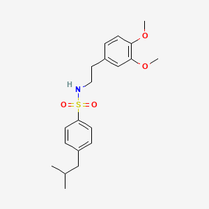 molecular formula C20H27NO4S B3646194 N-[2-(3,4-dimethoxyphenyl)ethyl]-4-isobutylbenzenesulfonamide 