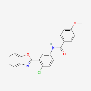 molecular formula C21H15ClN2O3 B3646253 N-[3-(1,3-benzoxazol-2-yl)-4-chlorophenyl]-4-methoxybenzamide 