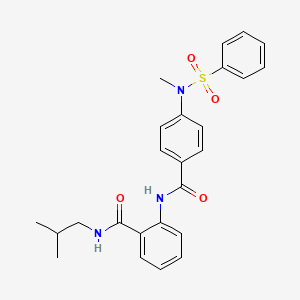 molecular formula C25H27N3O4S B3646267 N-isobutyl-2-({4-[methyl(phenylsulfonyl)amino]benzoyl}amino)benzamide 