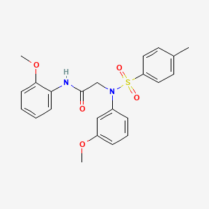 molecular formula C23H24N2O5S B3646431 N~1~-(2-methoxyphenyl)-N~2~-(3-methoxyphenyl)-N~2~-[(4-methylphenyl)sulfonyl]glycinamide 