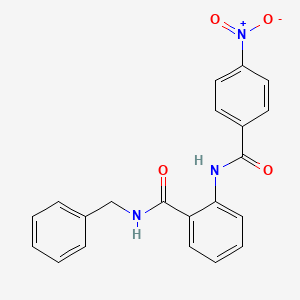 molecular formula C21H17N3O4 B3646479 N-benzyl-2-[(4-nitrobenzoyl)amino]benzamide 