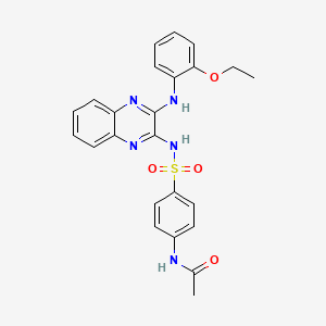 molecular formula C24H23N5O4S B3646505 N-[4-[[3-(2-ethoxyanilino)quinoxalin-2-yl]sulfamoyl]phenyl]acetamide 