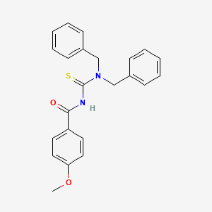 molecular formula C23H22N2O2S B3646604 N-(dibenzylcarbamothioyl)-4-methoxybenzamide 