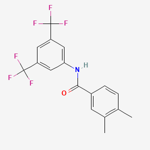 molecular formula C17H13F6NO B3646675 N-[3,5-bis(trifluoromethyl)phenyl]-3,4-dimethylbenzamide 
