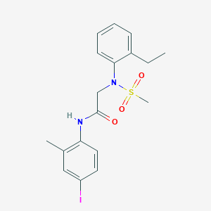 molecular formula C18H21IN2O3S B3646781 N~2~-(2-ethylphenyl)-N~1~-(4-iodo-2-methylphenyl)-N~2~-(methylsulfonyl)glycinamide 