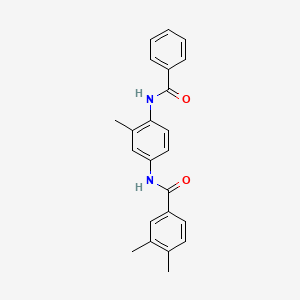 molecular formula C23H22N2O2 B3646796 N-[4-(benzoylamino)-3-methylphenyl]-3,4-dimethylbenzamide 