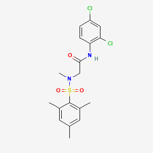 molecular formula C18H20Cl2N2O3S B3646802 N-(2,4-dichlorophenyl)-N~2~-methyl-N~2~-[(2,4,6-trimethylphenyl)sulfonyl]glycinamide 