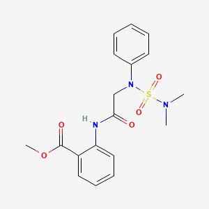 molecular formula C18H21N3O5S B3646804 METHYL 2-[(2-{[(DIMETHYLAMINO)SULFONYL]ANILINO}ACETYL)AMINO]BENZOATE 