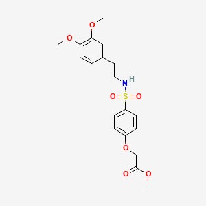 molecular formula C19H23NO7S B3646815 Methyl 2-[4-[2-(3,4-dimethoxyphenyl)ethylsulfamoyl]phenoxy]acetate 