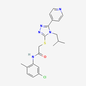 molecular formula C20H22ClN5OS B3646823 N-(5-chloro-2-methylphenyl)-2-{[4-isobutyl-5-(4-pyridinyl)-4H-1,2,4-triazol-3-yl]thio}acetamide 
