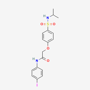 molecular formula C17H19IN2O4S B3646880 N-(4-iodophenyl)-2-[4-(propan-2-ylsulfamoyl)phenoxy]acetamide 