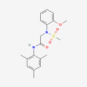 molecular formula C19H24N2O4S B3646952 N~1~-mesityl-N~2~-(2-methoxyphenyl)-N~2~-(methylsulfonyl)glycinamide 