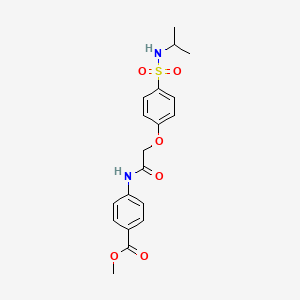molecular formula C19H22N2O6S B3647038 methyl 4-[({4-[(isopropylamino)sulfonyl]phenoxy}acetyl)amino]benzoate 