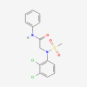 molecular formula C15H14Cl2N2O3S B3647220 N~2~-(2,3-dichlorophenyl)-N~2~-(methylsulfonyl)-N~1~-phenylglycinamide 